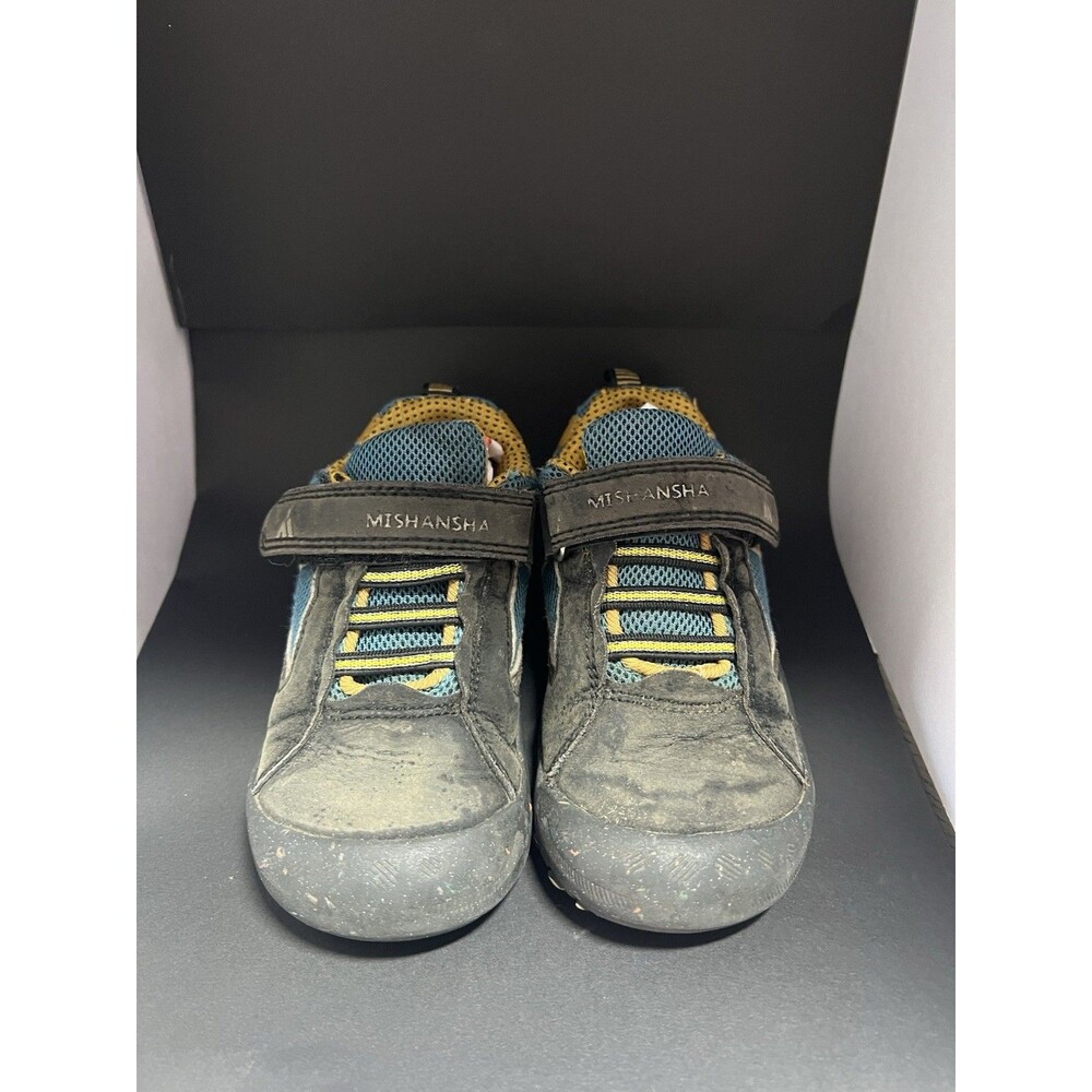 Mishansha Children’s Hiking Shoe Blue Suede Upper Size 29(euro) Hook And Loop